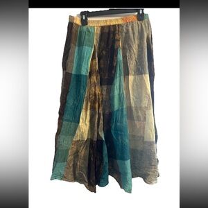 Gypsy Patchwork Hippie Festival Cotton Skirt Retro Dress size xl midi/maxi